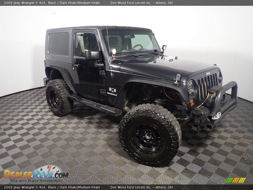 2009 Jeep Wrangler X 4x4 Black / Dark Khaki/Medium Khaki Photo #3