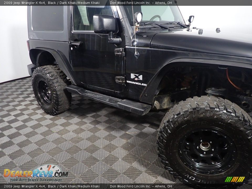 2009 Jeep Wrangler X 4x4 Black / Dark Khaki/Medium Khaki Photo #4