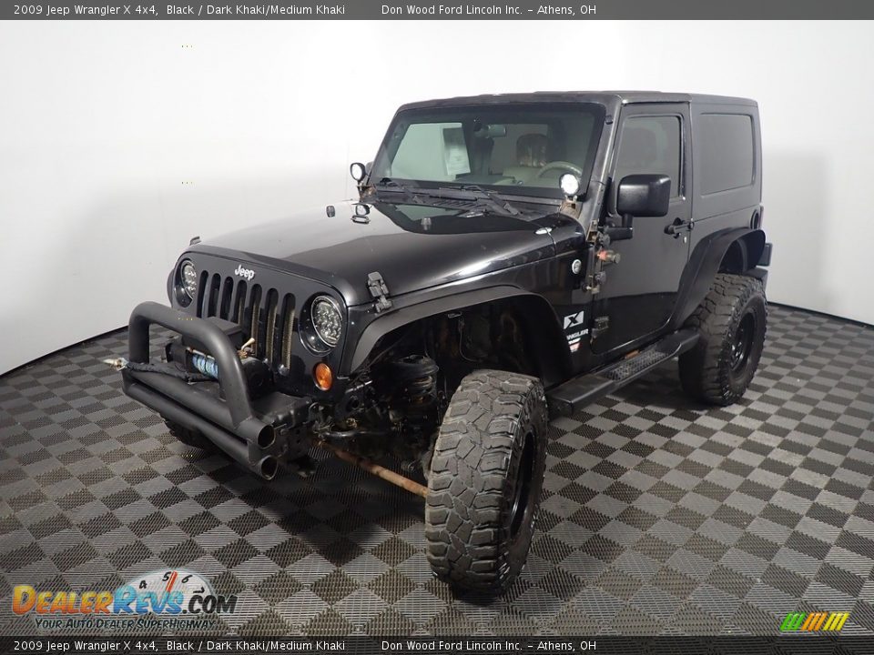 2009 Jeep Wrangler X 4x4 Black / Dark Khaki/Medium Khaki Photo #8