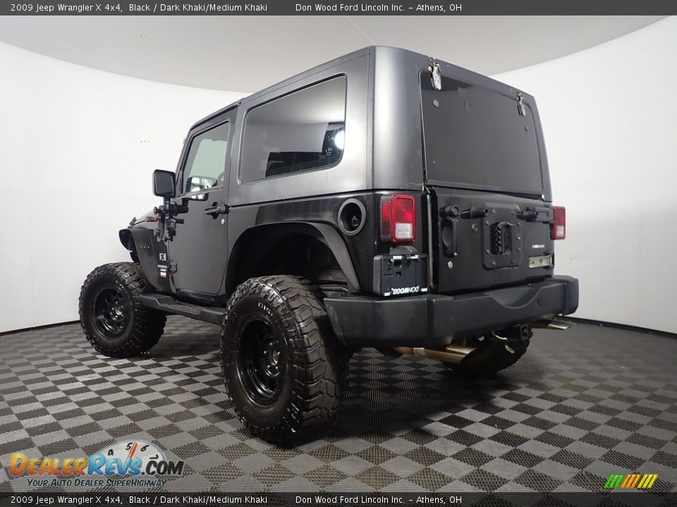 2009 Jeep Wrangler X 4x4 Black / Dark Khaki/Medium Khaki Photo #10