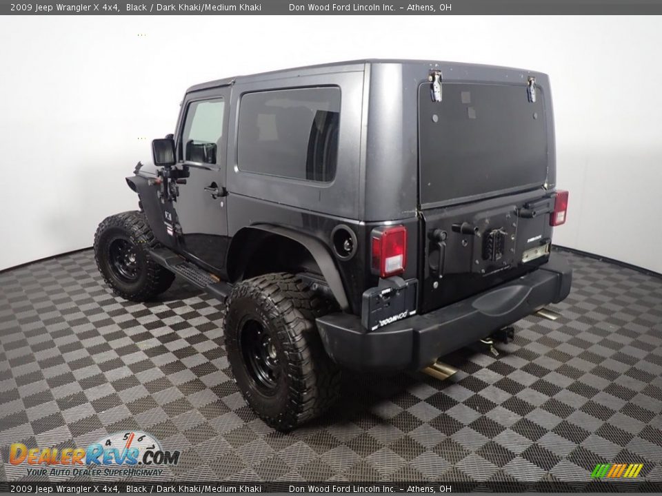2009 Jeep Wrangler X 4x4 Black / Dark Khaki/Medium Khaki Photo #11