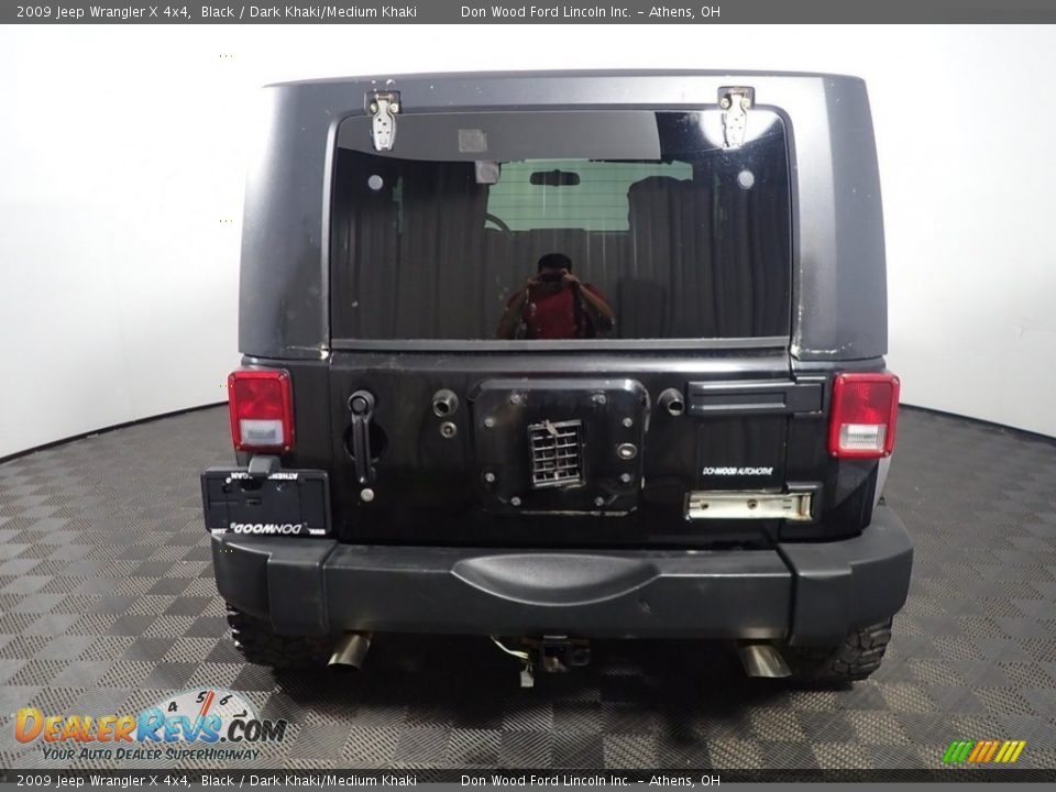 2009 Jeep Wrangler X 4x4 Black / Dark Khaki/Medium Khaki Photo #12