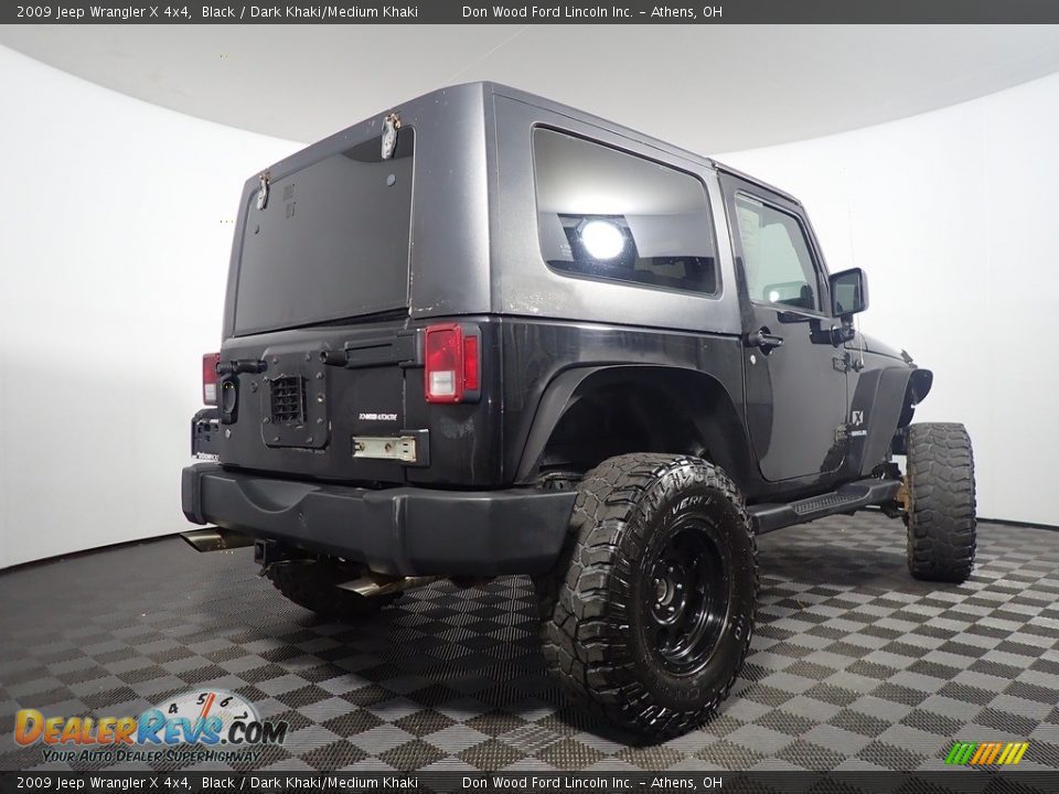2009 Jeep Wrangler X 4x4 Black / Dark Khaki/Medium Khaki Photo #13