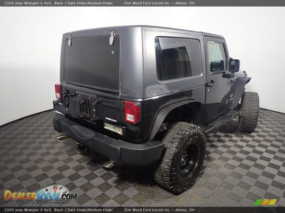 2009 Jeep Wrangler X 4x4 Black / Dark Khaki/Medium Khaki Photo #14