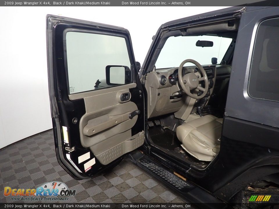 2009 Jeep Wrangler X 4x4 Black / Dark Khaki/Medium Khaki Photo #15