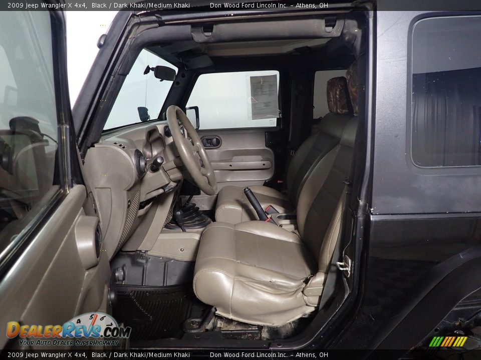 2009 Jeep Wrangler X 4x4 Black / Dark Khaki/Medium Khaki Photo #16