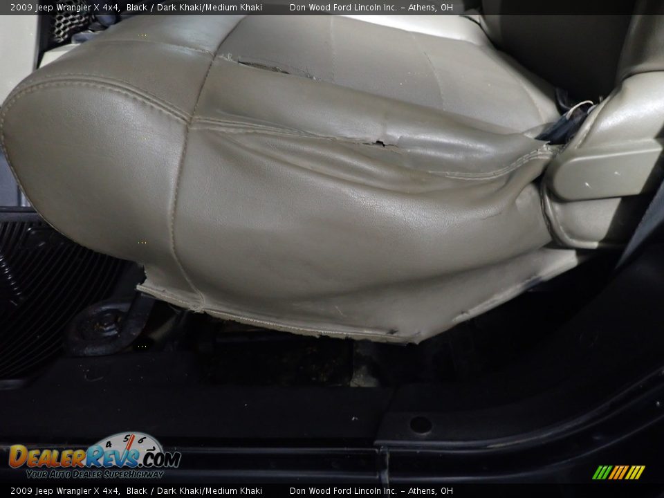 2009 Jeep Wrangler X 4x4 Black / Dark Khaki/Medium Khaki Photo #17