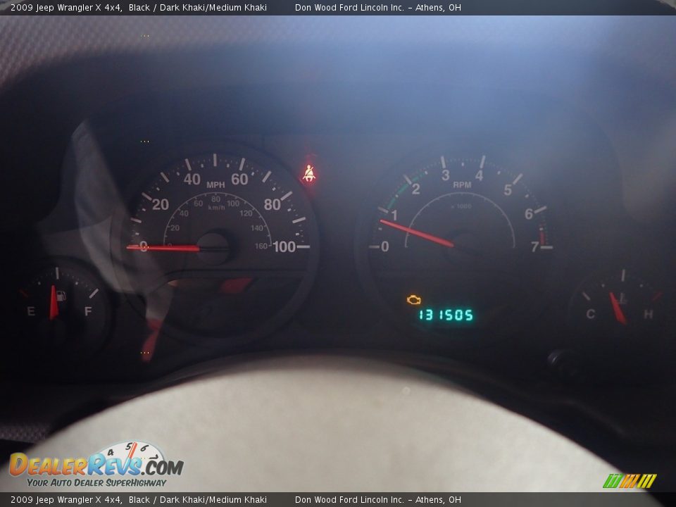 2009 Jeep Wrangler X 4x4 Black / Dark Khaki/Medium Khaki Photo #19