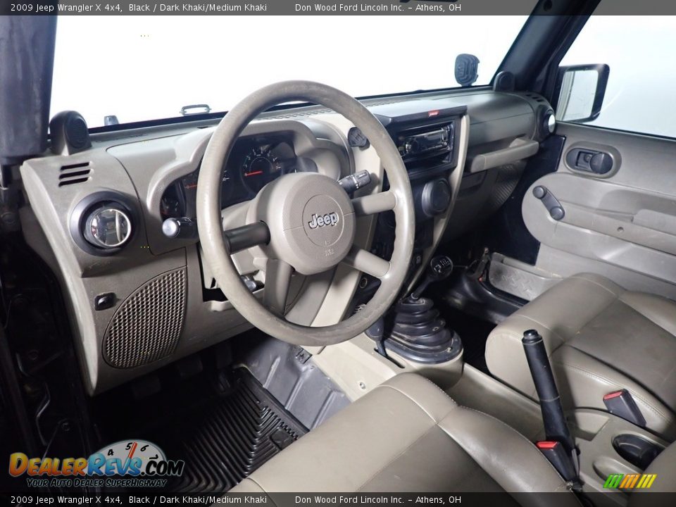 2009 Jeep Wrangler X 4x4 Black / Dark Khaki/Medium Khaki Photo #21