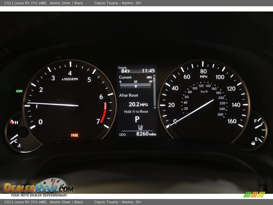 2021 Lexus RX 350 AWD Atomic Silver / Black Photo #8