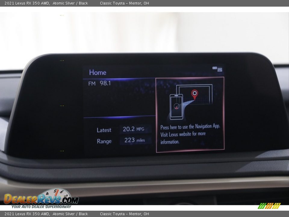 2021 Lexus RX 350 AWD Atomic Silver / Black Photo #10