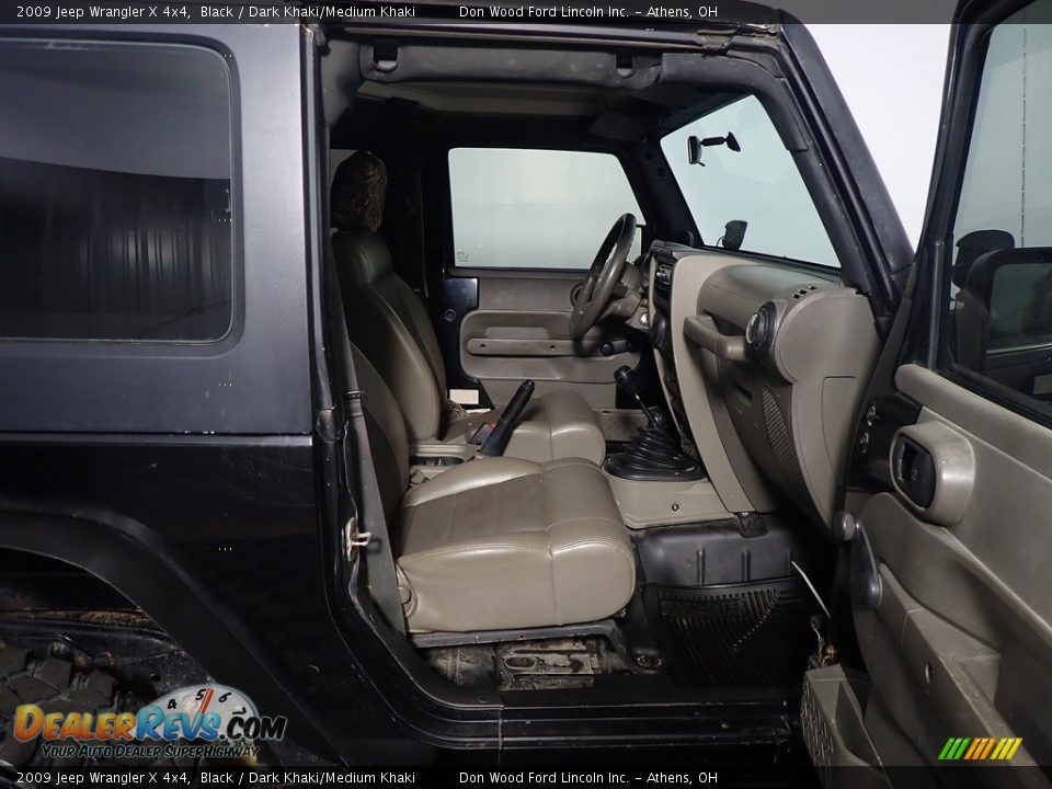 2009 Jeep Wrangler X 4x4 Black / Dark Khaki/Medium Khaki Photo #25
