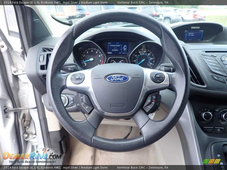 2014 Ford Escape SE 1.6L EcoBoost 4WD Ingot Silver / Medium Light Stone Photo #29