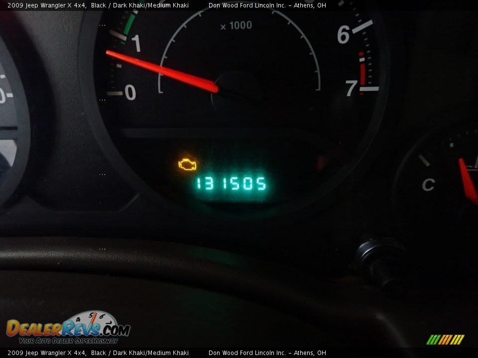 2009 Jeep Wrangler X 4x4 Black / Dark Khaki/Medium Khaki Photo #29