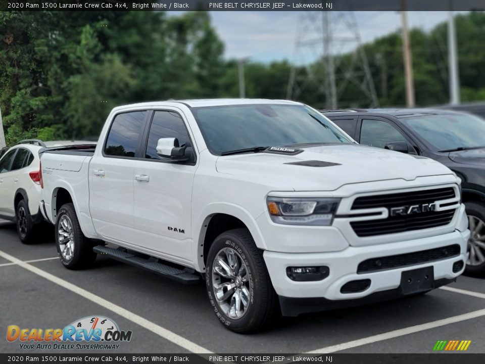 2020 Ram 1500 Laramie Crew Cab 4x4 Bright White / Black Photo #3