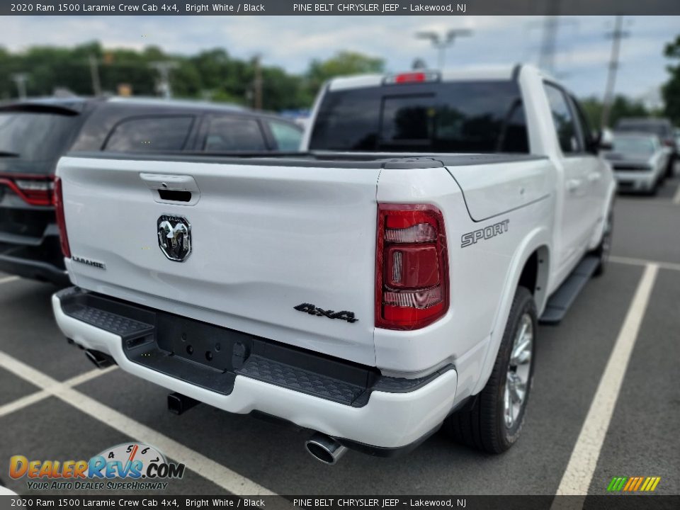 2020 Ram 1500 Laramie Crew Cab 4x4 Bright White / Black Photo #6