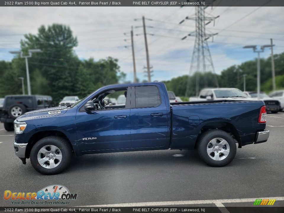 Patriot Blue Pearl 2022 Ram 1500 Big Horn Quad Cab 4x4 Photo #3