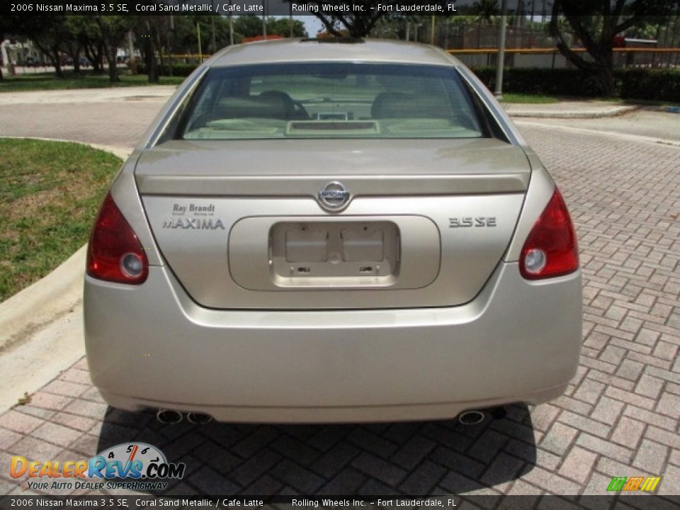 2006 Nissan Maxima 3.5 SE Coral Sand Metallic / Cafe Latte Photo #7