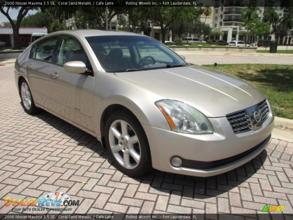2006 Nissan Maxima 3.5 SE Coral Sand Metallic / Cafe Latte Photo #13