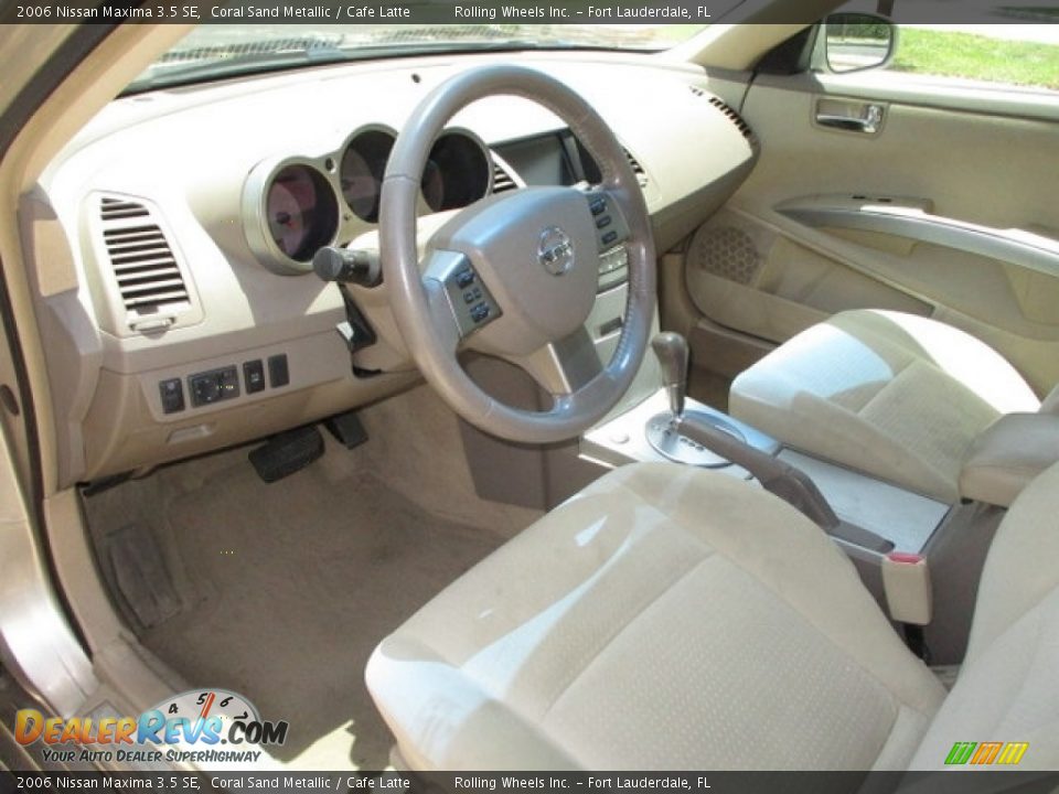2006 Nissan Maxima 3.5 SE Coral Sand Metallic / Cafe Latte Photo #17
