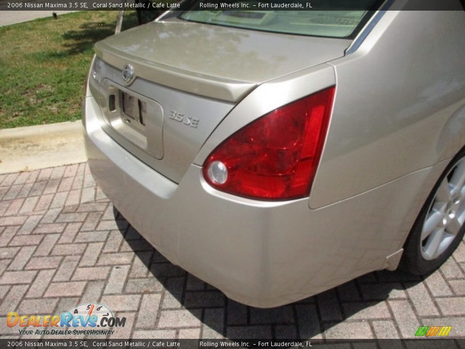 2006 Nissan Maxima 3.5 SE Coral Sand Metallic / Cafe Latte Photo #18