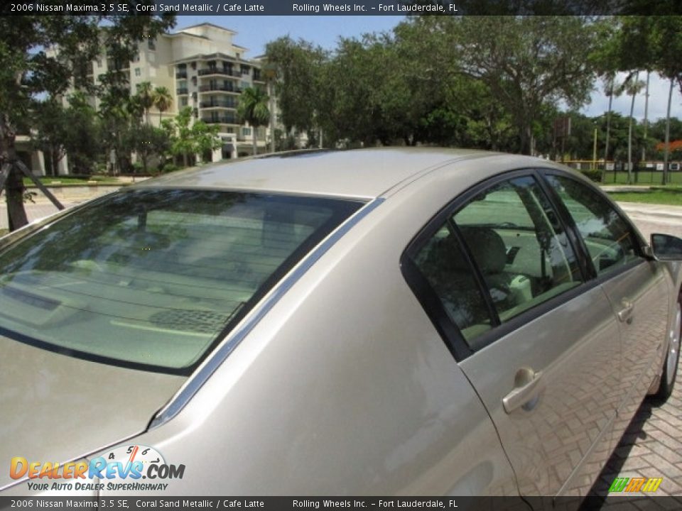 2006 Nissan Maxima 3.5 SE Coral Sand Metallic / Cafe Latte Photo #22