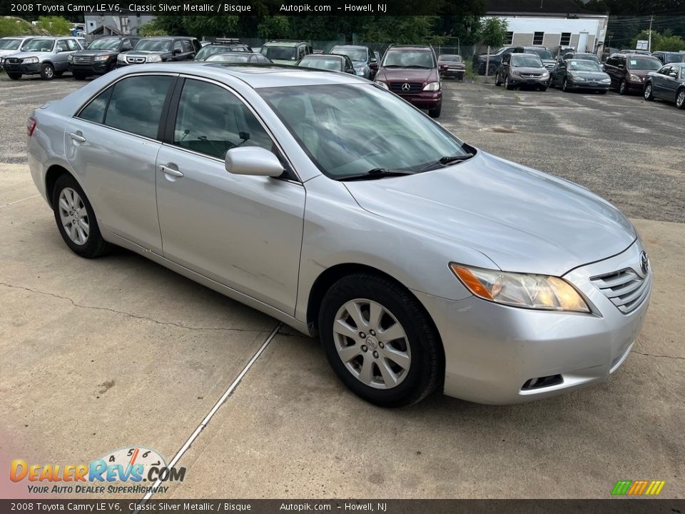 2008 Toyota Camry LE V6 Classic Silver Metallic / Bisque Photo #2