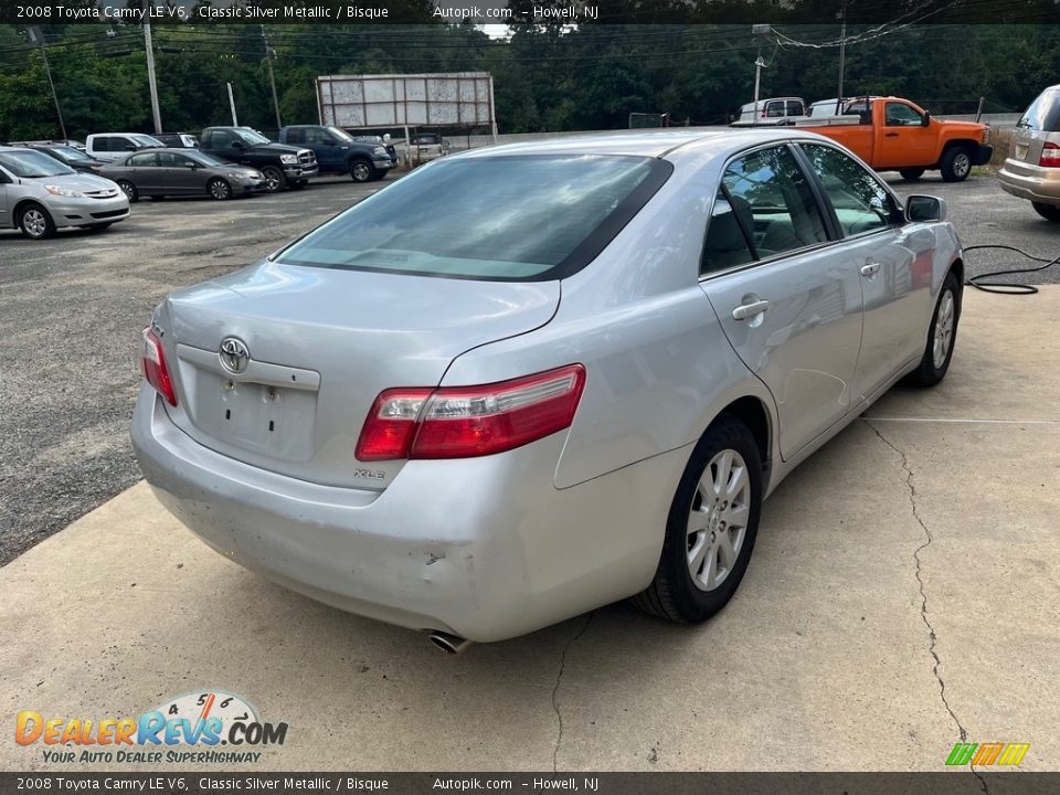 2008 Toyota Camry LE V6 Classic Silver Metallic / Bisque Photo #5