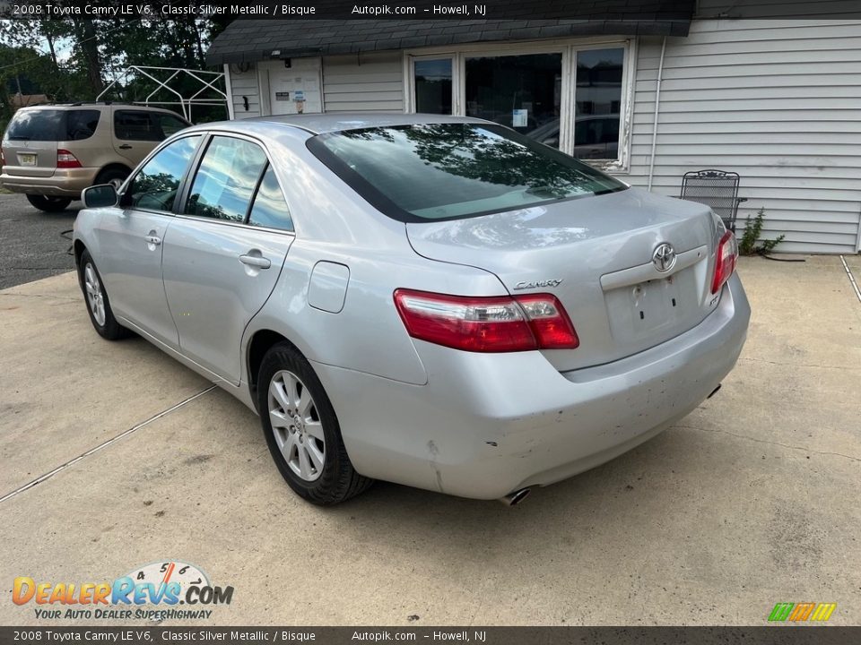 2008 Toyota Camry LE V6 Classic Silver Metallic / Bisque Photo #7