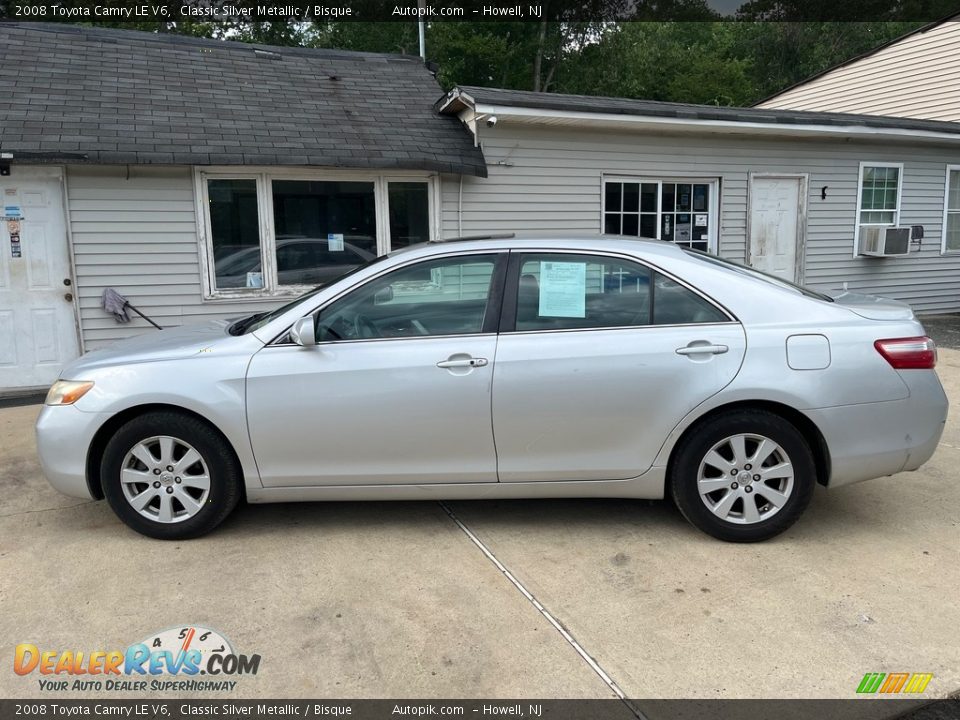 2008 Toyota Camry LE V6 Classic Silver Metallic / Bisque Photo #9