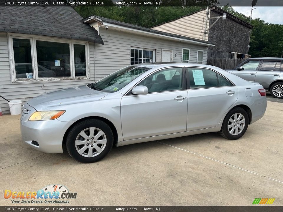 2008 Toyota Camry LE V6 Classic Silver Metallic / Bisque Photo #10