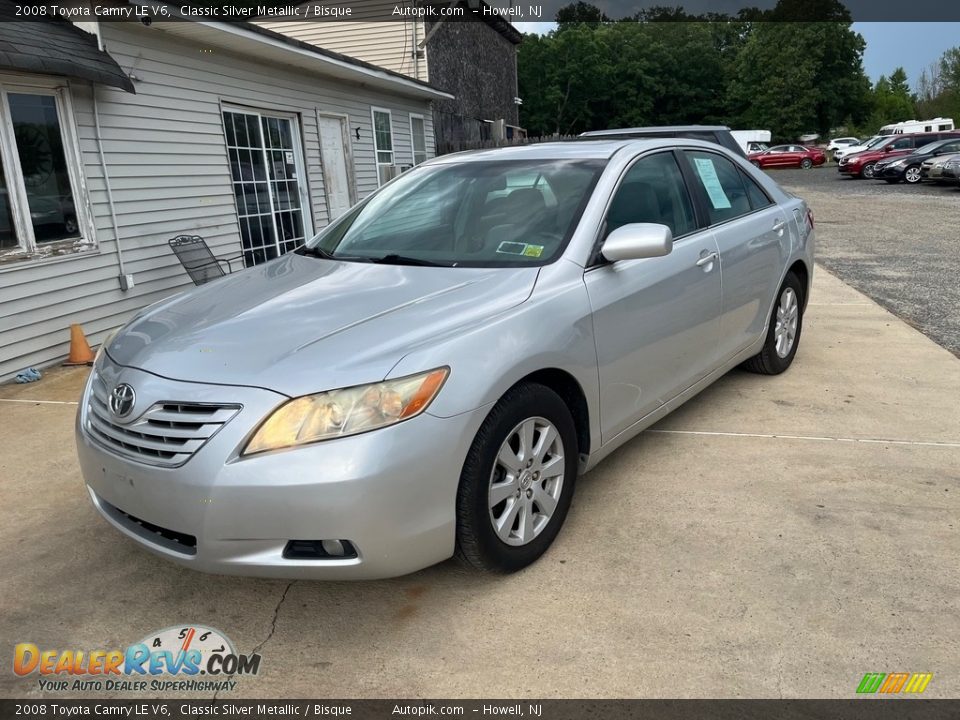 2008 Toyota Camry LE V6 Classic Silver Metallic / Bisque Photo #11