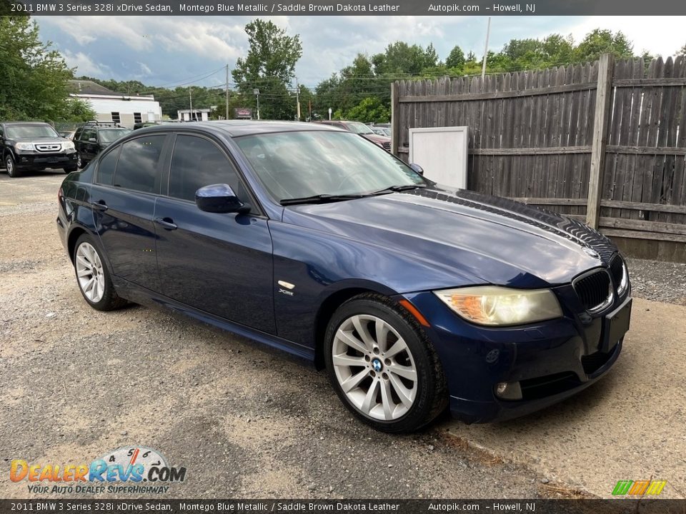 2011 BMW 3 Series 328i xDrive Sedan Montego Blue Metallic / Saddle Brown Dakota Leather Photo #1