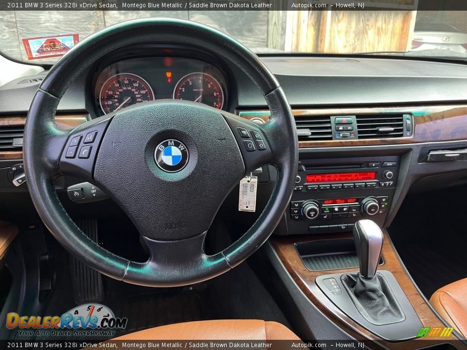 2011 BMW 3 Series 328i xDrive Sedan Montego Blue Metallic / Saddle Brown Dakota Leather Photo #6