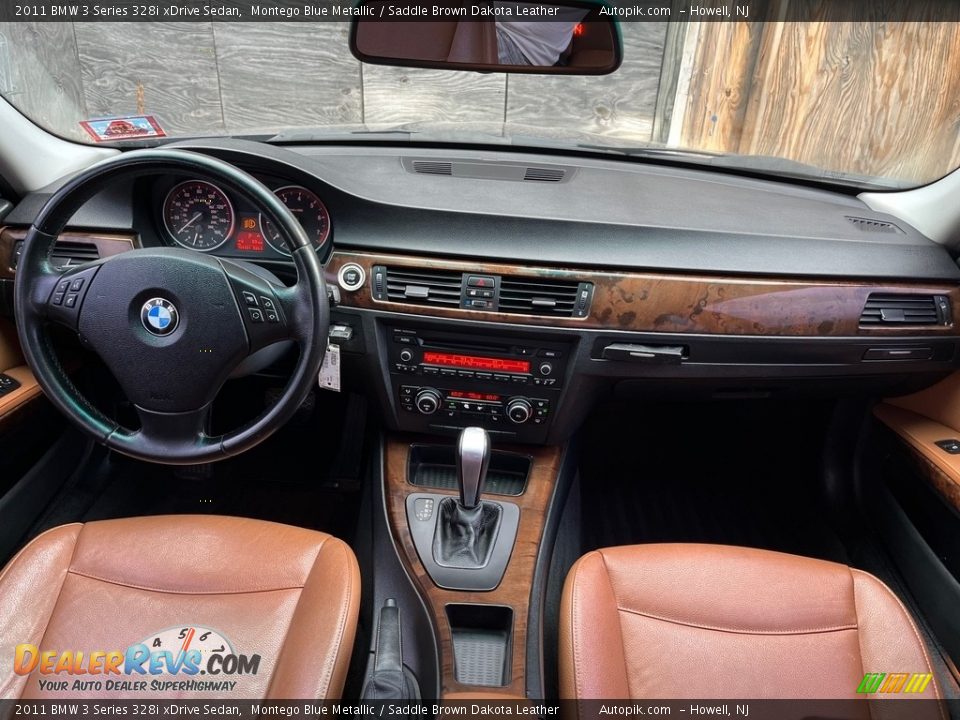 2011 BMW 3 Series 328i xDrive Sedan Montego Blue Metallic / Saddle Brown Dakota Leather Photo #8