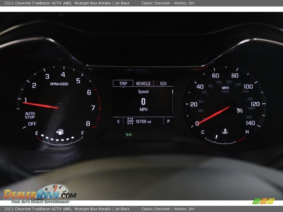 2021 Chevrolet TrailBlazer ACTIV AWD Midnight Blue Metallic / Jet Black Photo #8