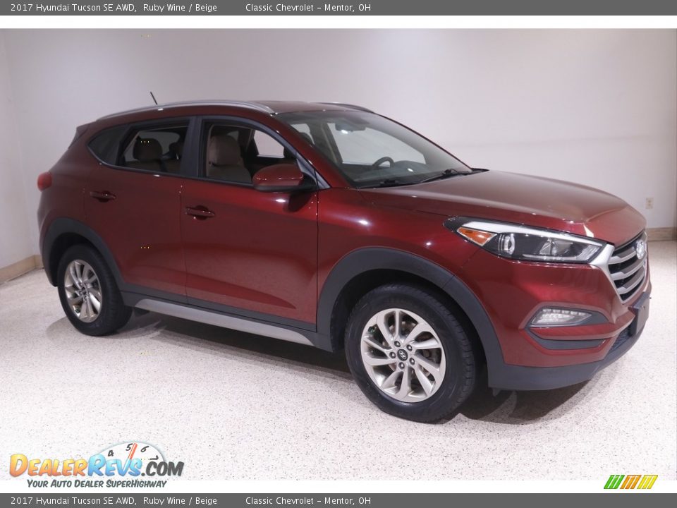 2017 Hyundai Tucson SE AWD Ruby Wine / Beige Photo #1