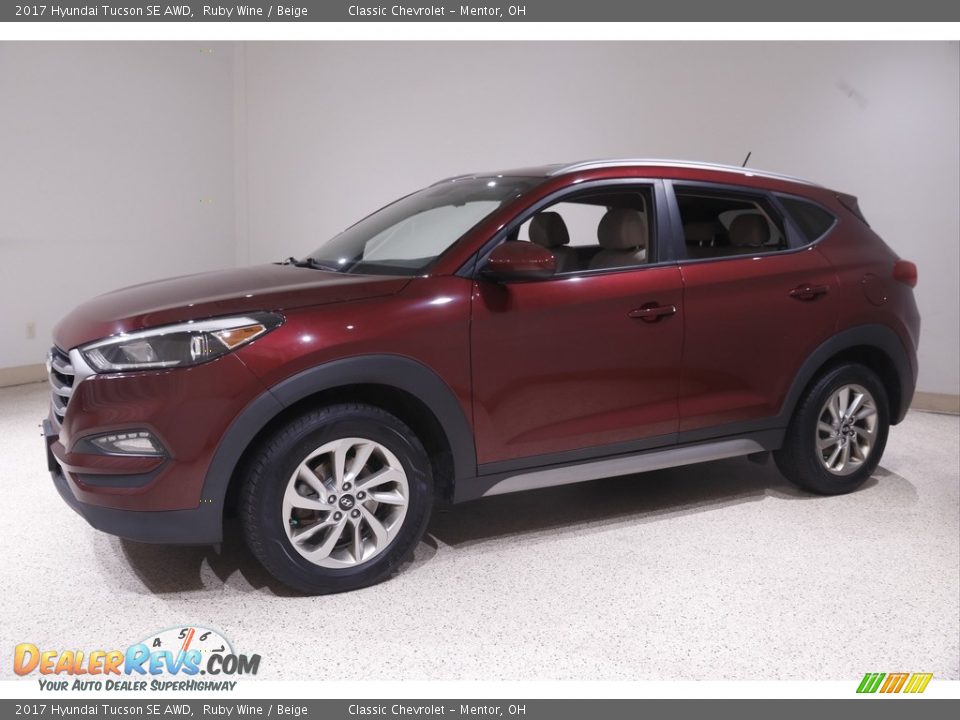 2017 Hyundai Tucson SE AWD Ruby Wine / Beige Photo #3