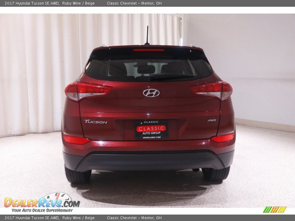 2017 Hyundai Tucson SE AWD Ruby Wine / Beige Photo #18