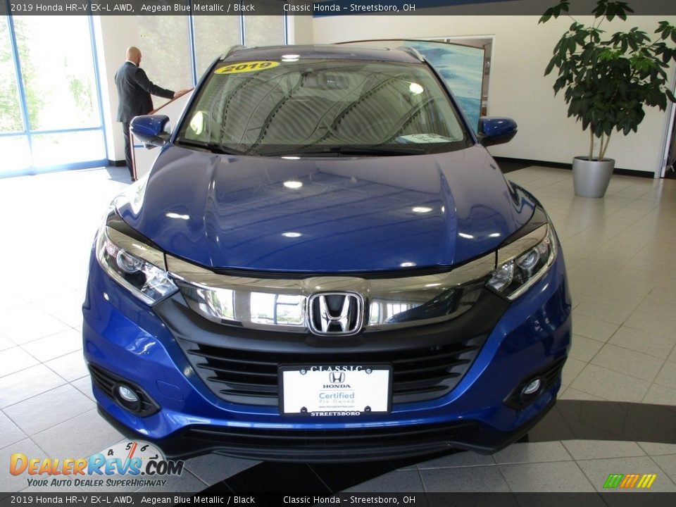 2019 Honda HR-V EX-L AWD Aegean Blue Metallic / Black Photo #2