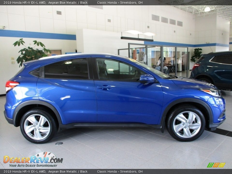 Aegean Blue Metallic 2019 Honda HR-V EX-L AWD Photo #4