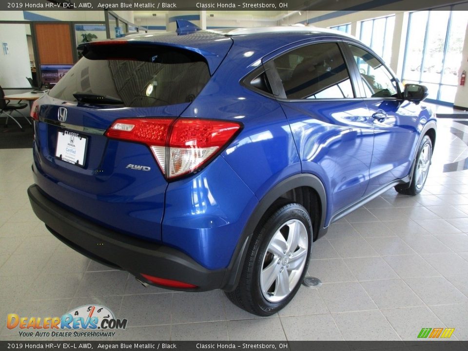 2019 Honda HR-V EX-L AWD Aegean Blue Metallic / Black Photo #7