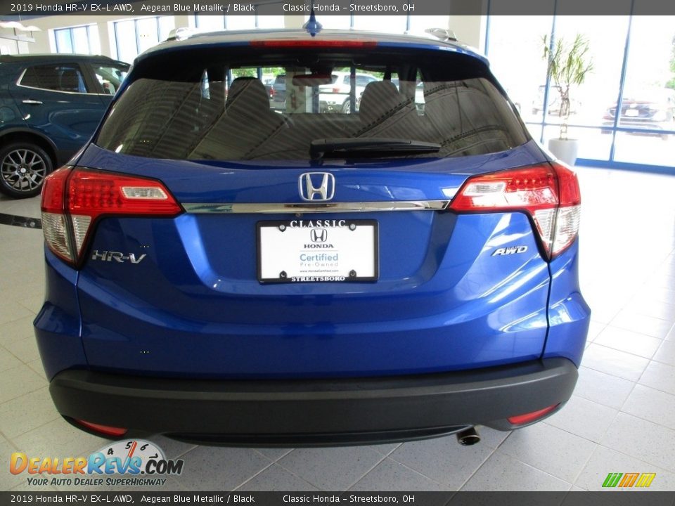 2019 Honda HR-V EX-L AWD Aegean Blue Metallic / Black Photo #8