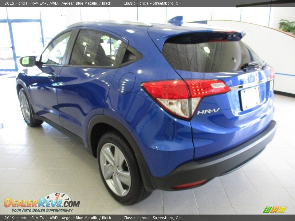 2019 Honda HR-V EX-L AWD Aegean Blue Metallic / Black Photo #9