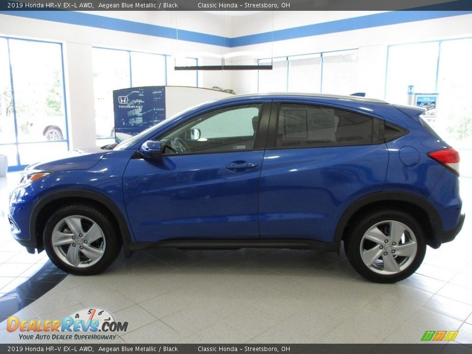 2019 Honda HR-V EX-L AWD Aegean Blue Metallic / Black Photo #10