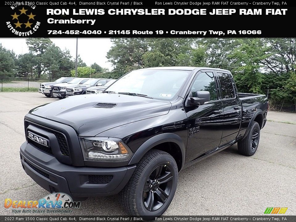 2022 Ram 1500 Classic Quad Cab 4x4 Diamond Black Crystal Pearl / Black Photo #1