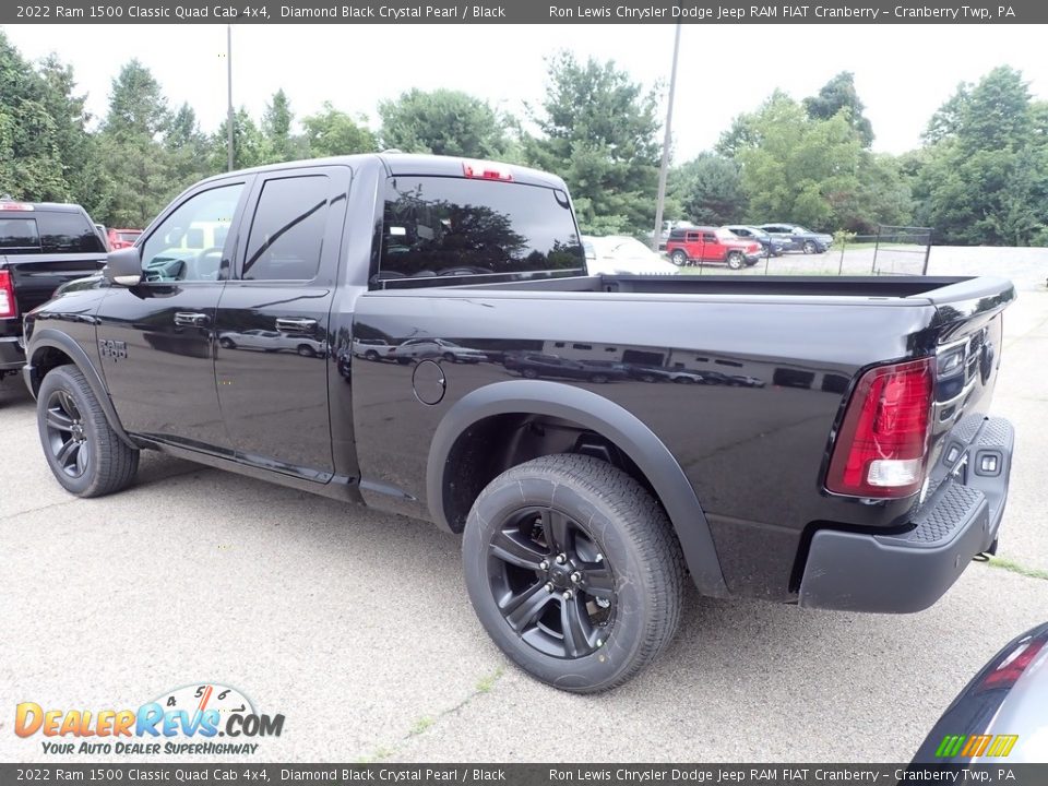 2022 Ram 1500 Classic Quad Cab 4x4 Diamond Black Crystal Pearl / Black Photo #3