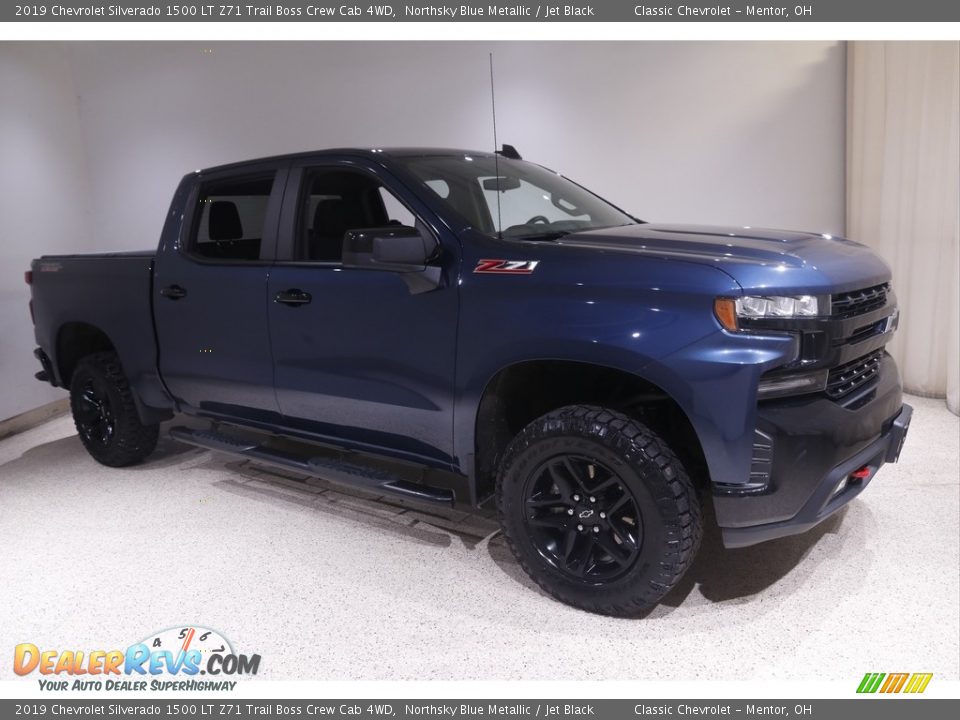 2019 Chevrolet Silverado 1500 LT Z71 Trail Boss Crew Cab 4WD Northsky Blue Metallic / Jet Black Photo #1