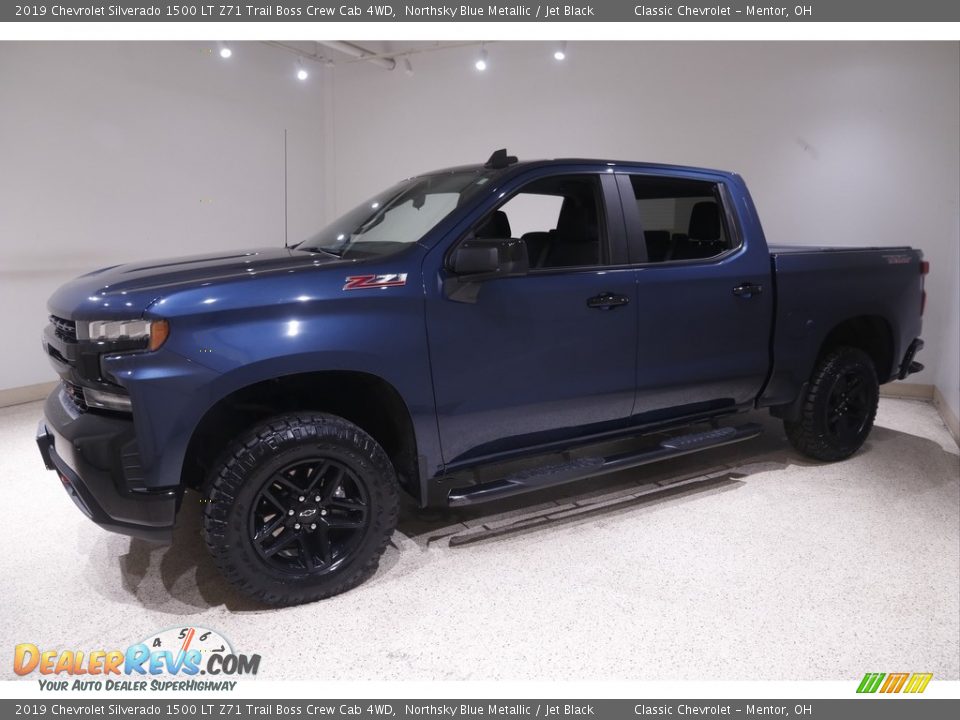 2019 Chevrolet Silverado 1500 LT Z71 Trail Boss Crew Cab 4WD Northsky Blue Metallic / Jet Black Photo #3