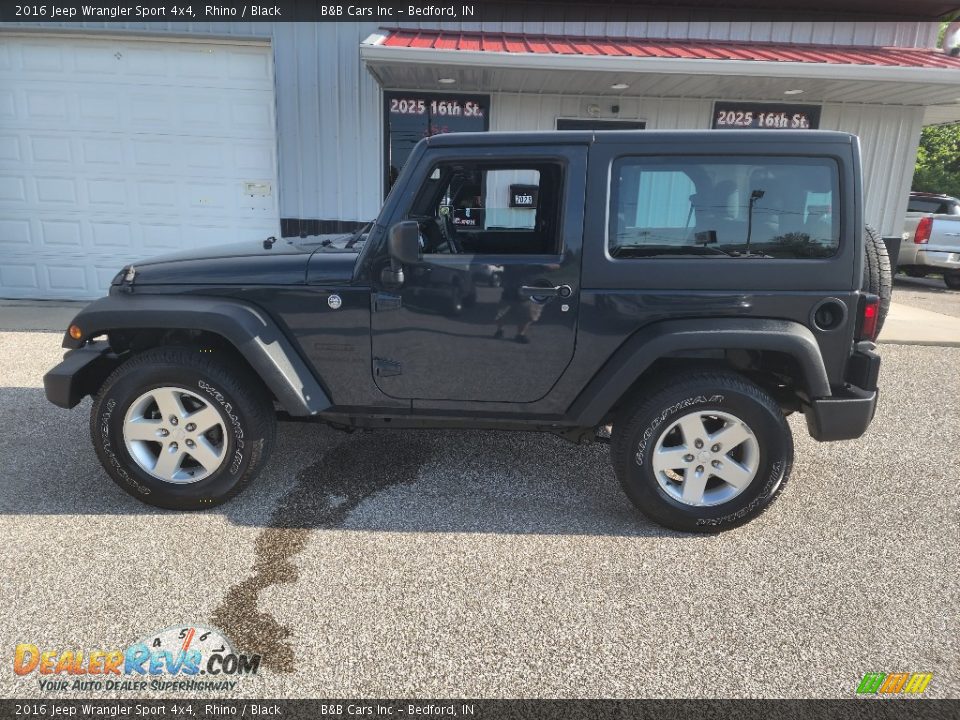 2016 Jeep Wrangler Sport 4x4 Rhino / Black Photo #3